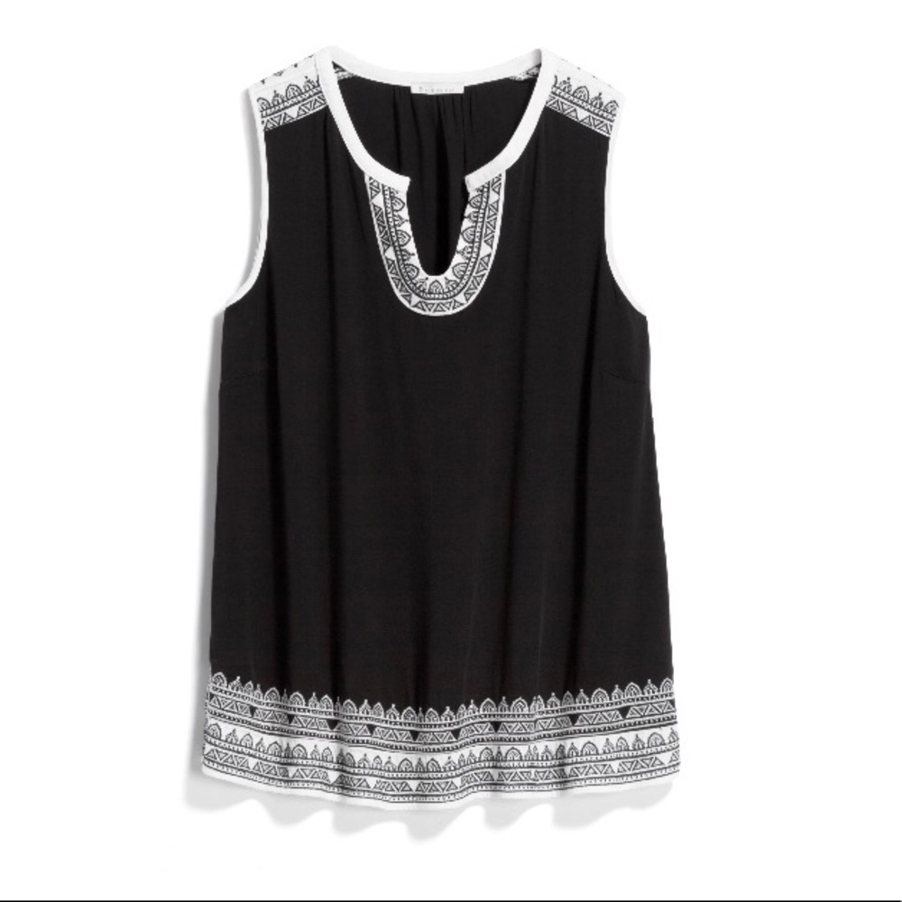 Skies Are Blue Rosela Embroidery Detail Top